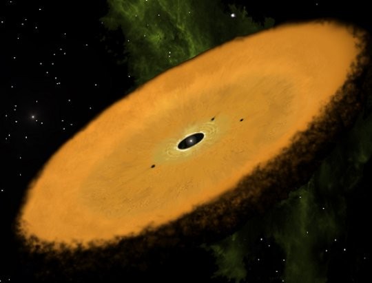 The new celestial body called AWI0005x3s is surrounded by the oldest planet-forming disk.