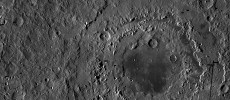 Orientale basin is about 580 miles (930 kilometers) wide and has three distinct rings, which form a bullseye-like pattern. This view is a mosaic of images from NASA's Lunar Reconnaissance Orbiter. 