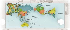 A Japanese architect has created a new and highly accurate world map called AuthaGraph. (AuthaGraph)