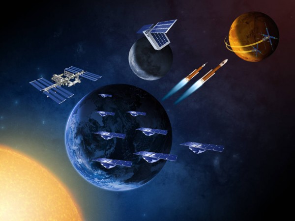 The small spacecraft and satellites are helping NASA advance scientific and human exploration, reduce the cost of new space missions, and expand access to space. (NASA)