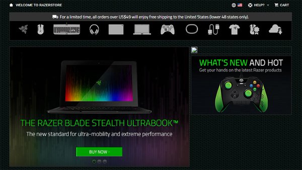 Razer's all kinds of gaming accessories, mouse, and keyboards are all included in the sale except its systems such as Razer Blade Stealth Ultrabook.
