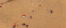 The return capsule of China's Shenzhou-11 spacecraft lands successfully in north China's Inner Mongolia Autonomous Region. (China Manned Space Program)